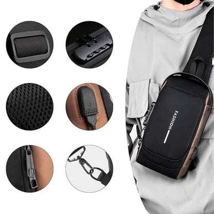 Bolso Cruzado Bandolera Antirrobo Impermeable Con Usb