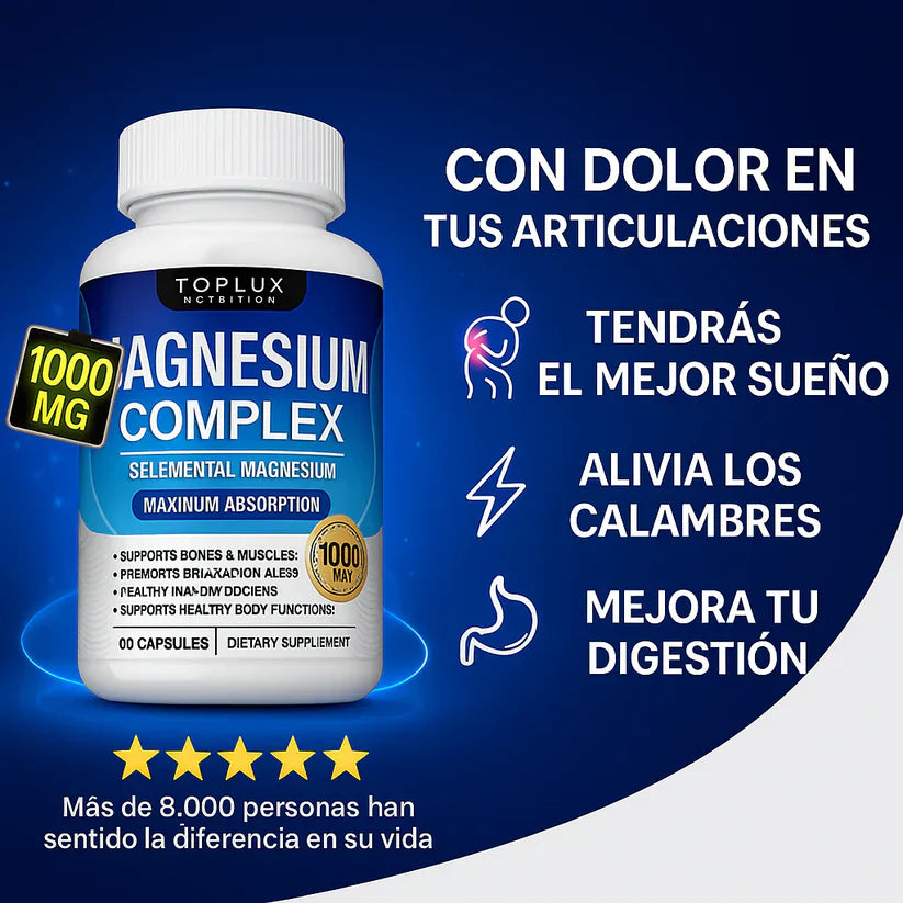 ¿Estrés, Mal Sueño, Calambres o Cansancio?  Magnesio 8 en 1: Un Solo Suplemento Para Todo ✅